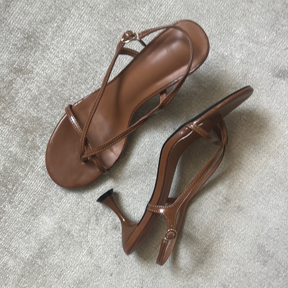 Elegant Brown Strappy Heels